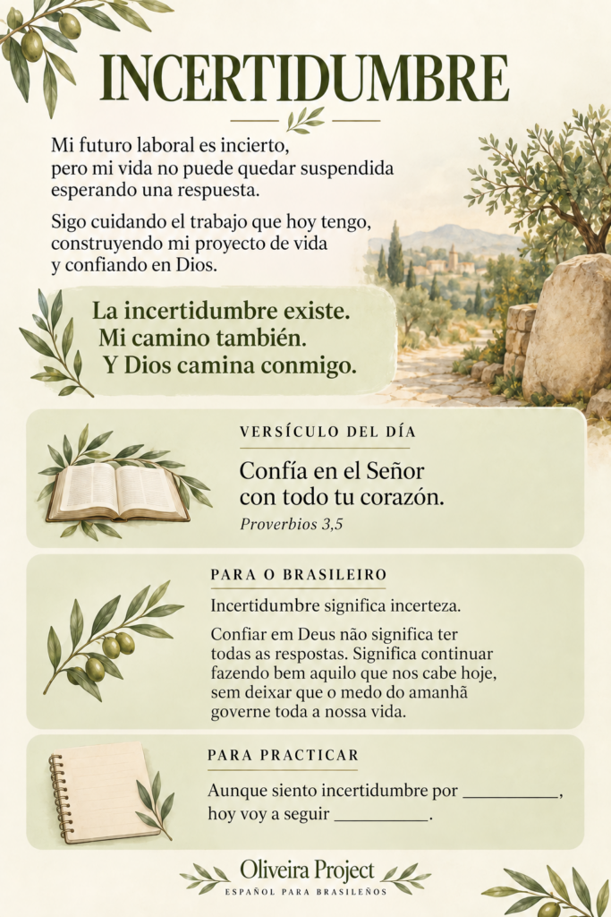Incertidumbre: confiar en Dios sin detener la vida